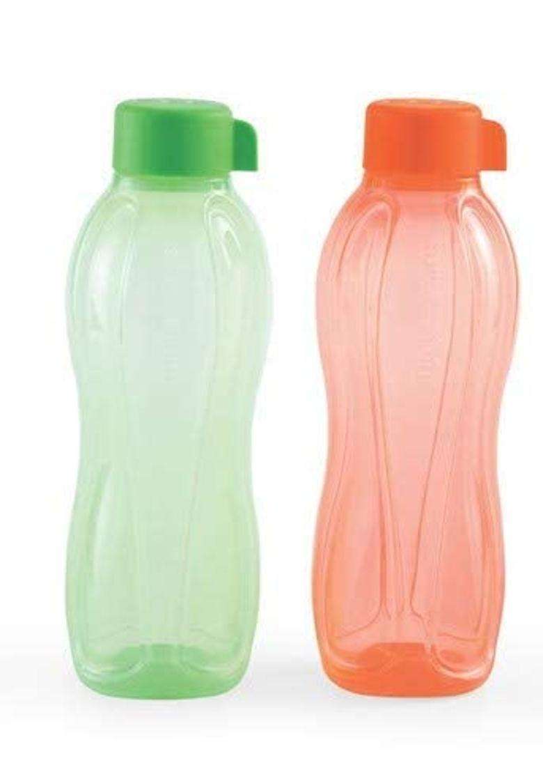 Tupperware Aqua-Safe Plastic Water Bottle | 1 L | 1.1 Qt | 2-Piece Set - Indya