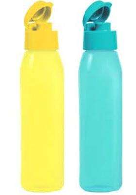 Tupperware Plastic Flip Top Bottle Set | 500 ml | 16.9 fl oz | 2-Piece Set