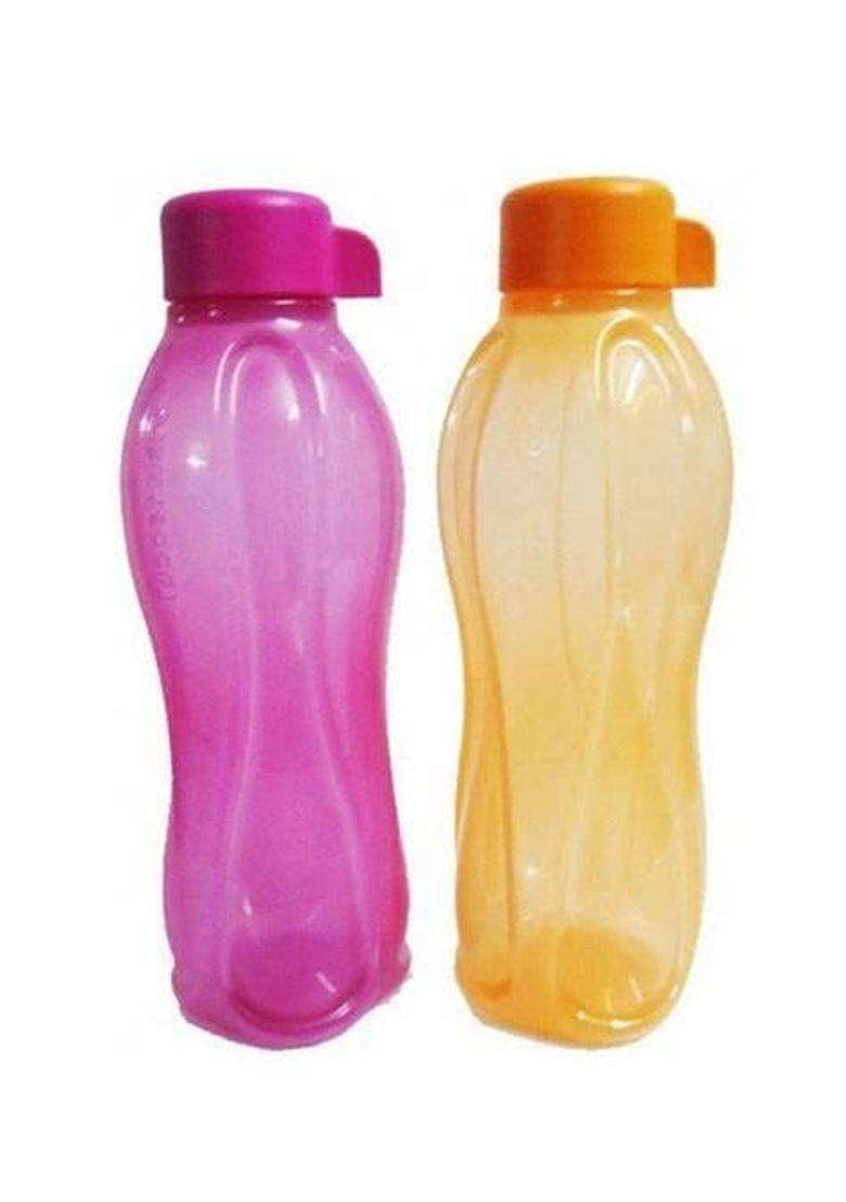 Tupperware Aquasafe Plastic Water Bottle Set | 500 ml | 16.9 fl oz | 2-Piece Set - Indya