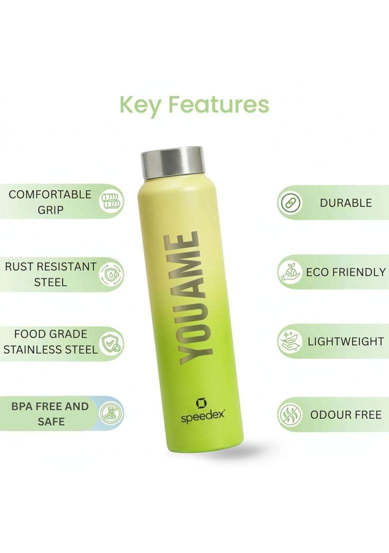 Speedex Customised Engraved Name Stainless Steel Water Bottle | 1 L | 1.1 Qt - Indya