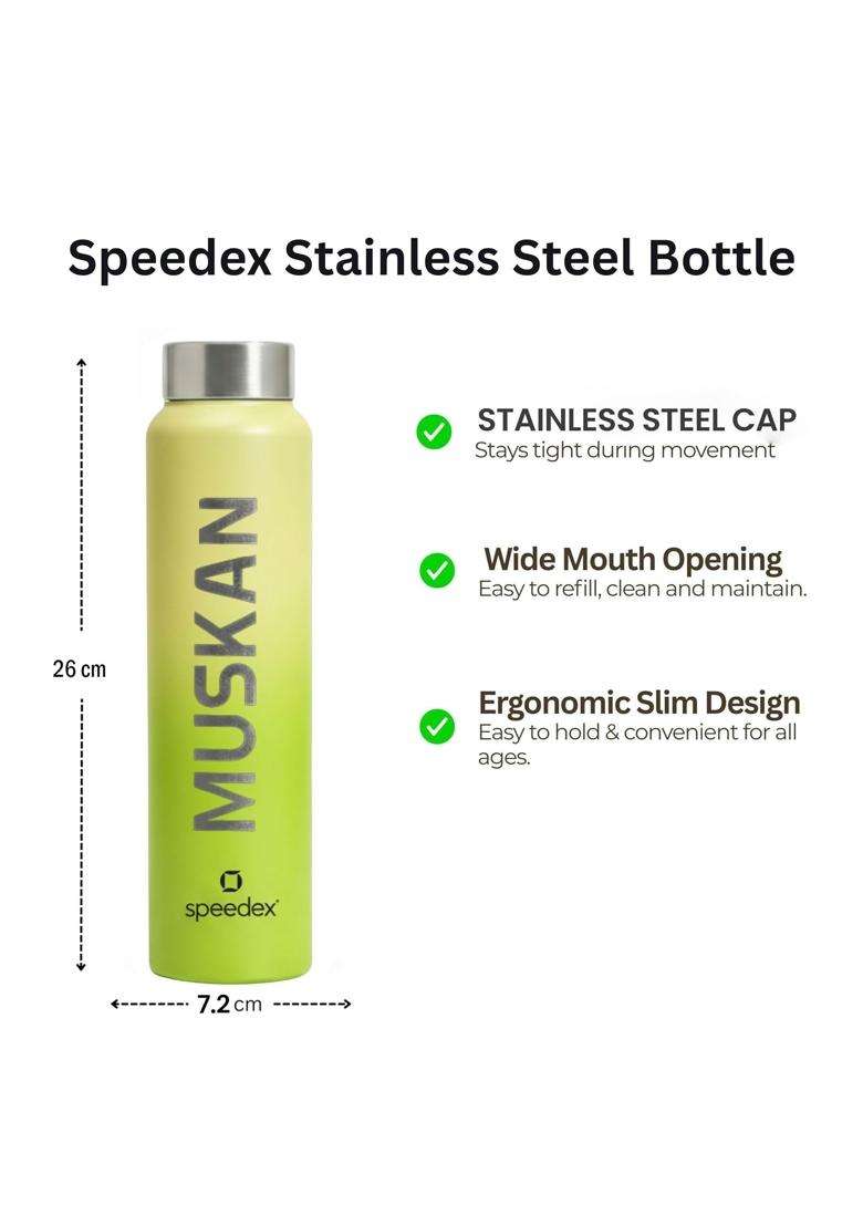 Speedex Customised Engraved Name Stainless Steel Water Bottle | 1 L | 1.1 Qt - Indya