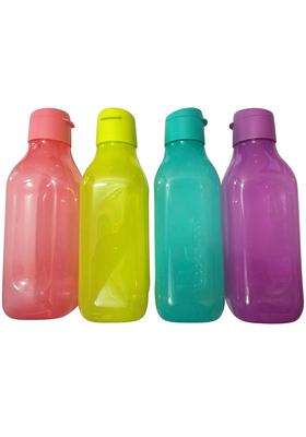 Tupperware Aquasafe Square FlipTop Water Bottle | 1 L | 1.1 Qt | 4-Piece Set | BPA Free | Food Safe