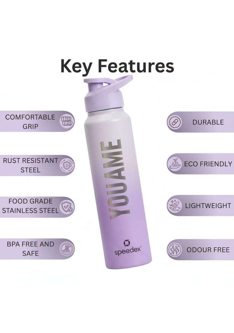 Speedex Engraved Name Stainless Steel Sipper Water Bottle | 1 L | 1.1 Qt - Indya