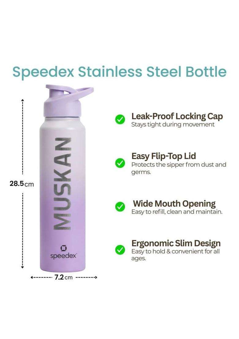 Speedex Engraved Name Stainless Steel Sipper Water Bottle | 1 L | 1.1 Qt - Indya