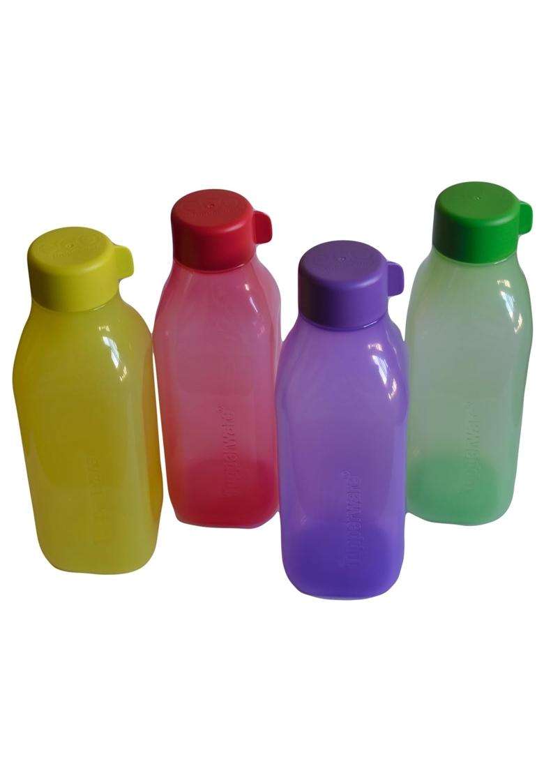 Tupperware Square Plastic Water Bottle Set | 1 L | 1.1 Qt - Indya