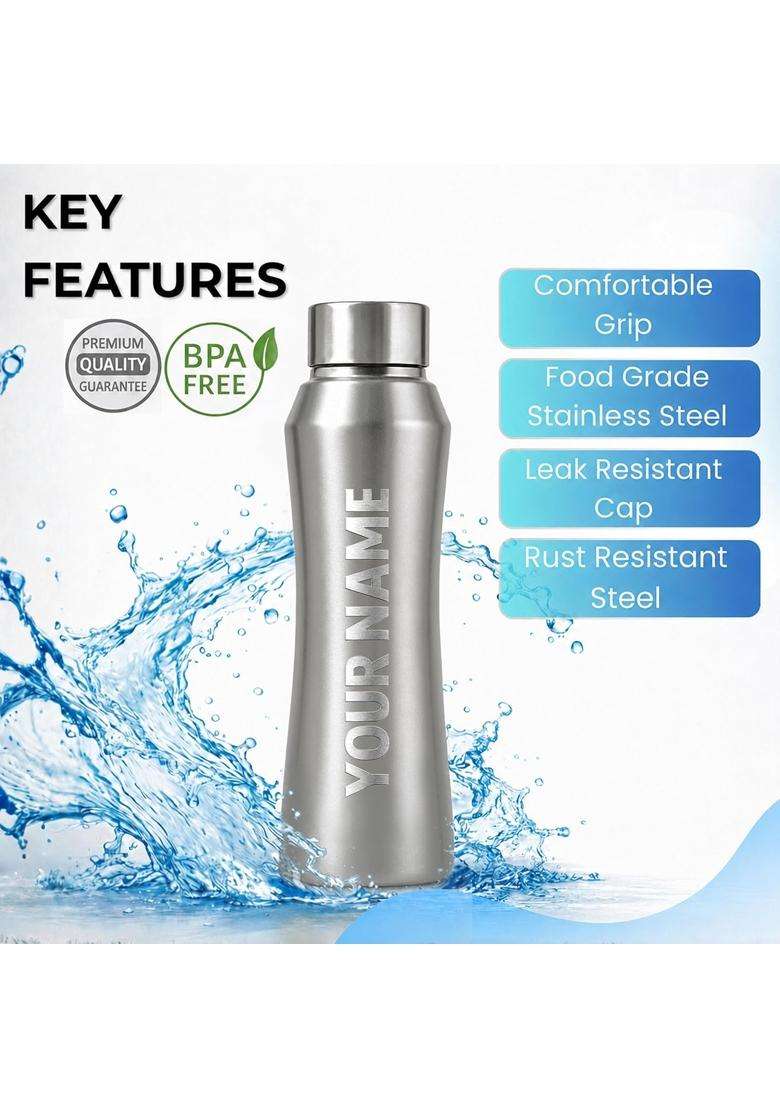 Speedex Customised Stainless Steel Water Bottle with Engraved Name | 1 L | 1.1 Qt - Indya
