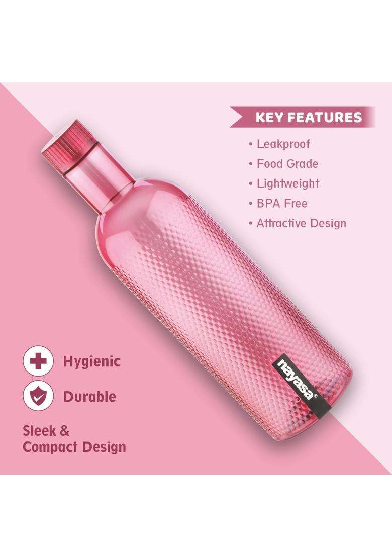 Nayasa Turtle Plastic Water Bottle | 1000 ml | 33.8 fl oz | 6-Piece Set | BPA Free | Leak Proof - Indya