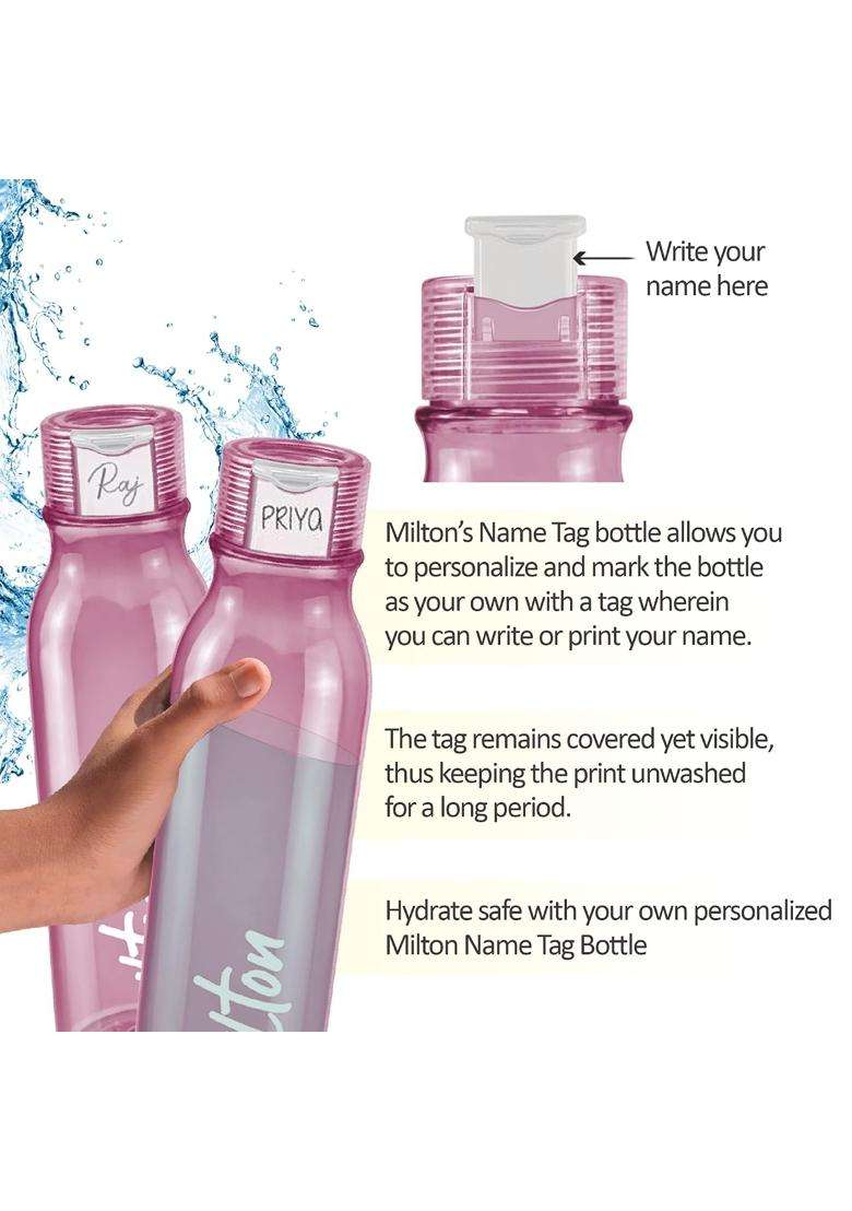 MILTON Name Tag 1000 Water Bottle | 1 L | 1.1 Qt | BPA Free | Leak Proof - Indya