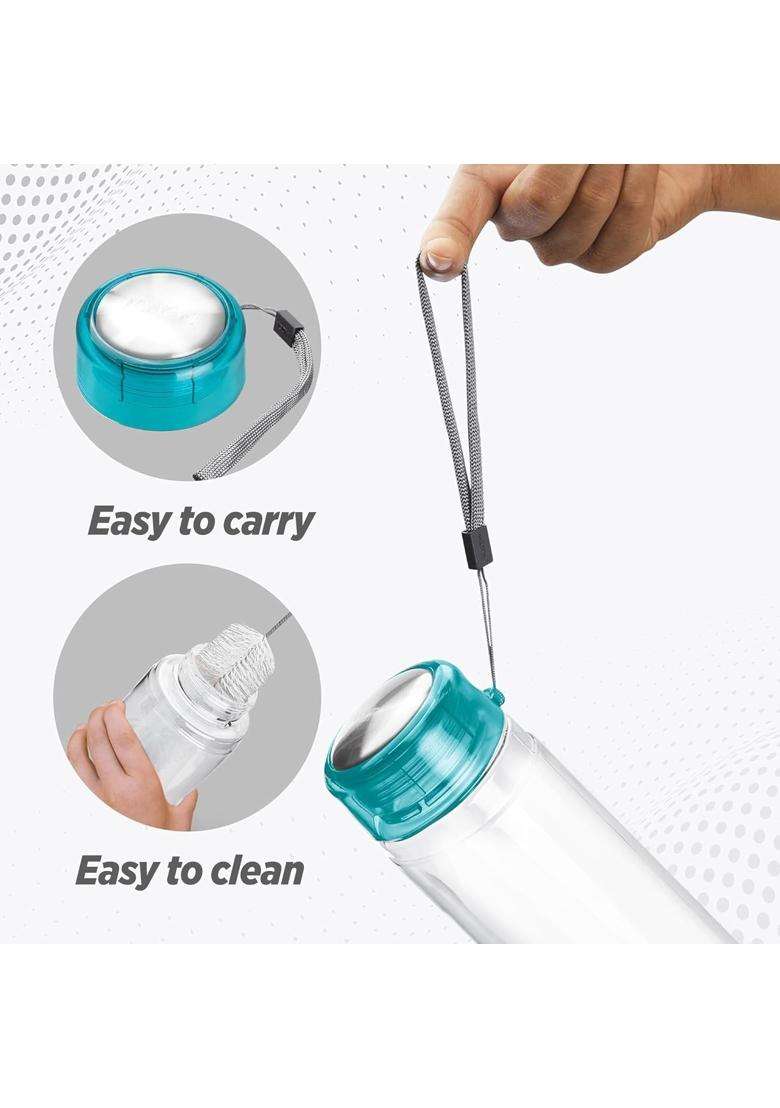 Treo By Milton Hector Glass Bottle I Leak Proof I Premium Glass I Food Grade-Bpa | 1000 ml | 33.8 fl oz - Indya