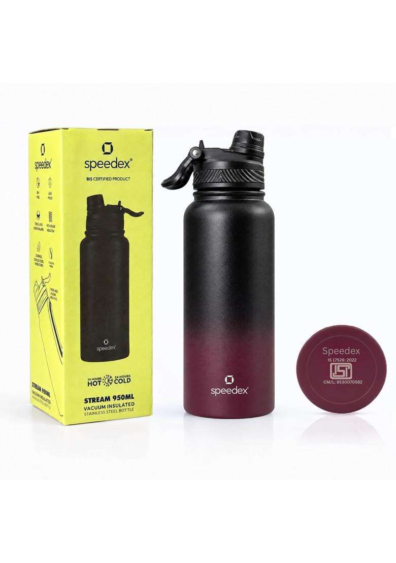 Speedex Vacuum Insulated Stainless Steel Water Bottle | 1 L | 1.1 Qt | Leak Proof - Indya