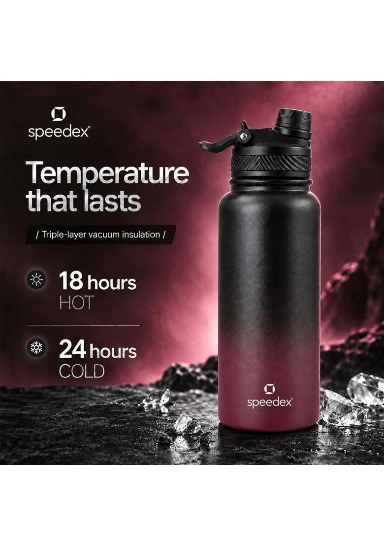Speedex Vacuum Insulated Stainless Steel Water Bottle | 1 L | 1.1 Qt | Leak Proof - Indya