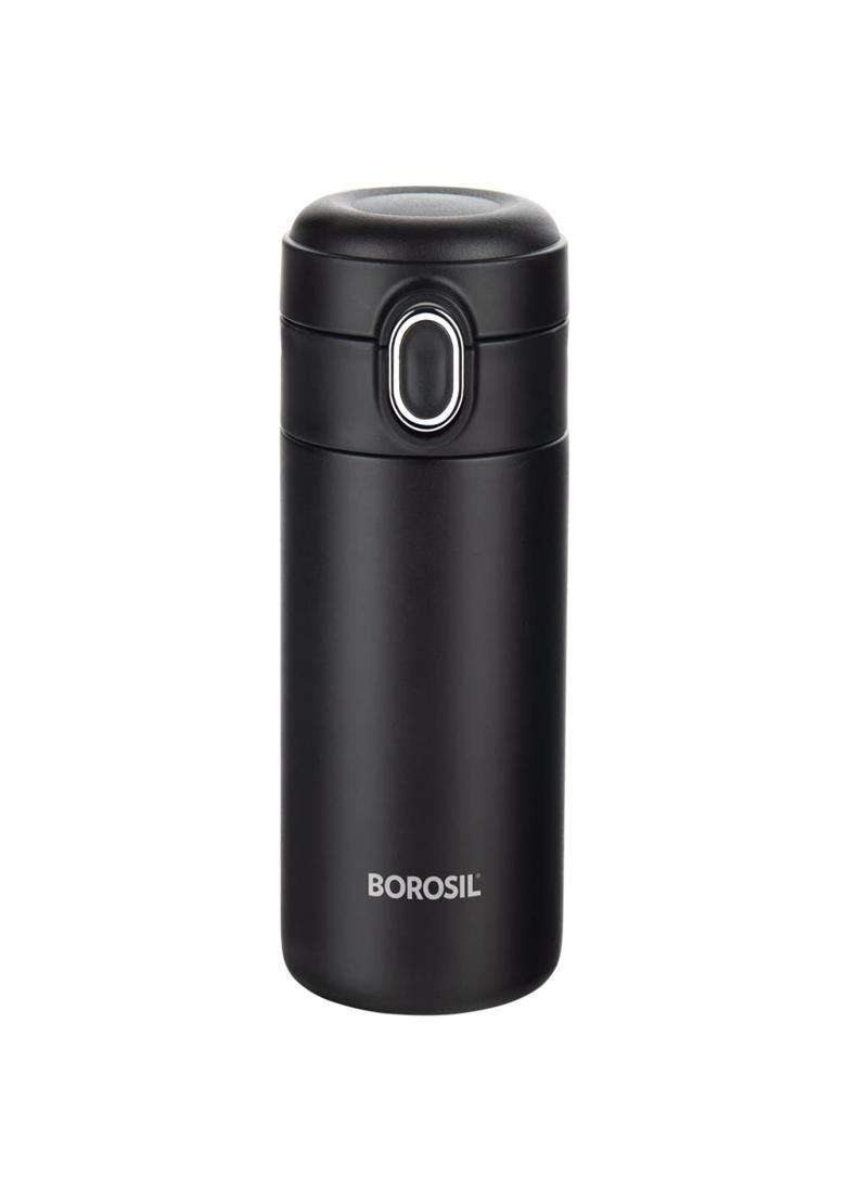 Borosil Traveller Stainless Steel Water Bottle | 300 ml | 10.1 fl oz | BPA Free | Leak Proof | Insulated - Indya