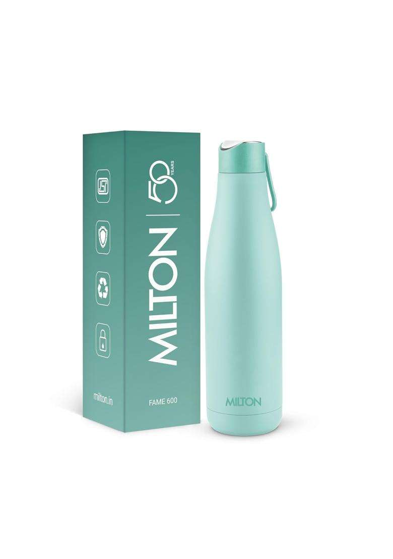 MILTON Fame 600 ISI Certified Thermosteel Water Bottle | 500 ml | 16.9 fl oz | Leak Proof | Insulated - Indya