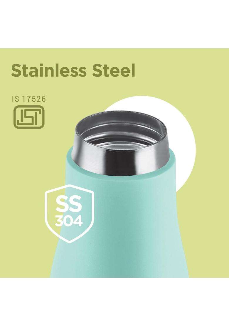 MILTON Fame 600 ISI Certified Thermosteel Water Bottle | 500 ml | 16.9 fl oz | Leak Proof | Insulated - Indya