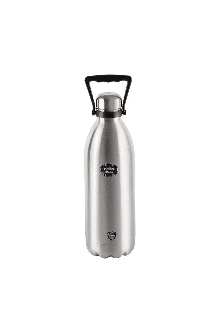 CELLO Swift Stainless Steel Hot and Cold Water Bottle Silver | 2000 ml | 67.6 fl oz | Leak Proof | Insulated - Indya