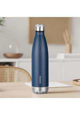Borosil Hydra Bolt Matte Blue Stainless Steel Water Bottle | 1 L | 1.1 Qt | Insulated
