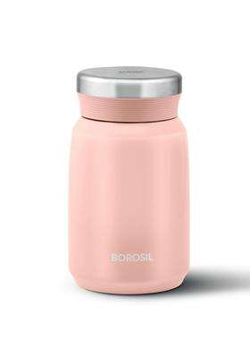 Borosil CarryMate Stainless Steel Jar with Lid | 500 ml | 16.9 fl oz | Leak Proof | Insulated
