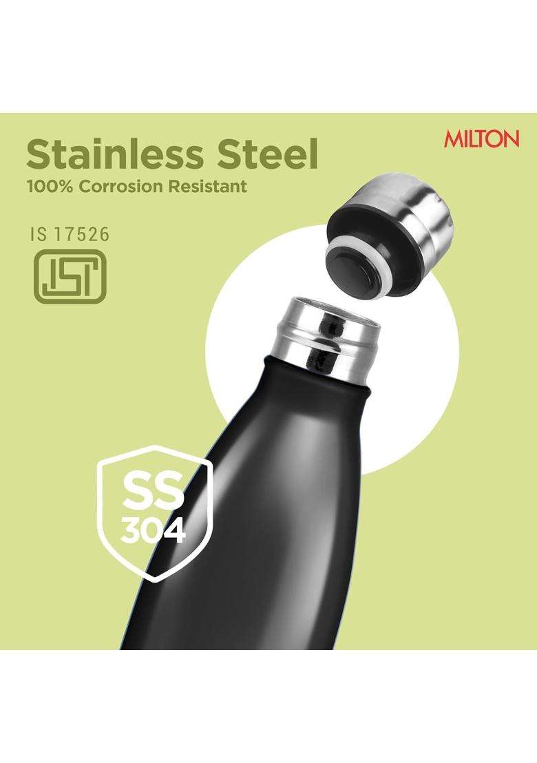 MILTON Duo DLX 350 Thermosteel Water Bottle | 350 ml | 11.8 fl oz | Leak Proof | Insulated - Indya