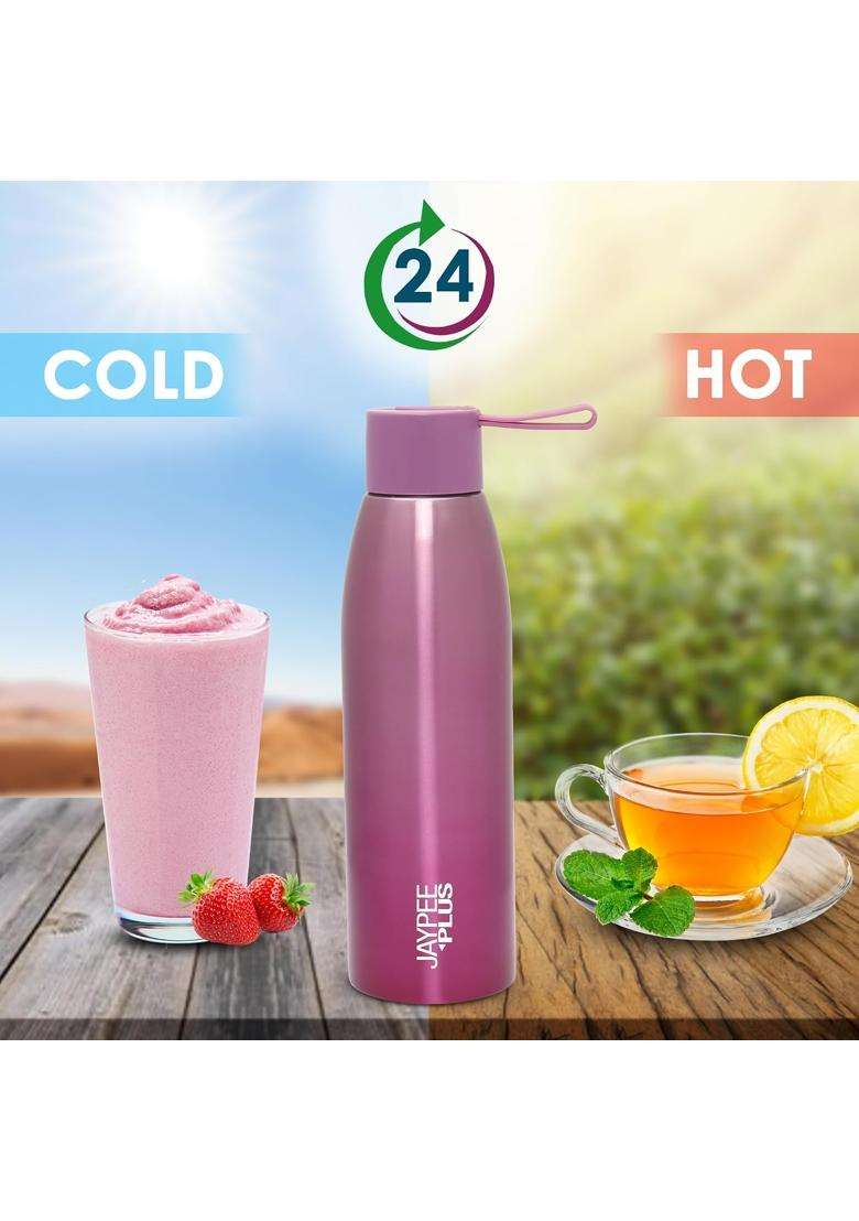 Jaypee Plus Victor ISI Certified Vaccum Insulated Thermosteel Water Bottle 24 Hours Hot | 500 ml | 16.9 fl oz | Leak Proof | Rust Resistant - Indya