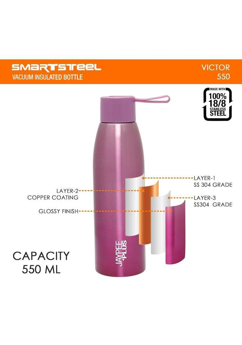 Jaypee Plus Victor ISI Certified Vaccum Insulated Thermosteel Water Bottle 24 Hours Hot | 500 ml | 16.9 fl oz | Leak Proof | Rust Resistant - Indya