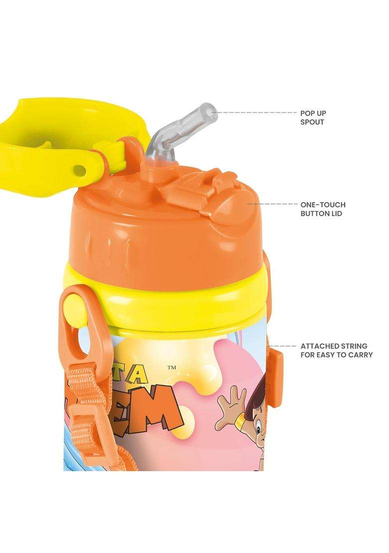 MILTON Charmy 450 Chota Bhim Thermosteel Kids Water Bottle | 400 ml | 13.5 fl oz | Leak Proof | Insulated | Rust Resistant - Indya