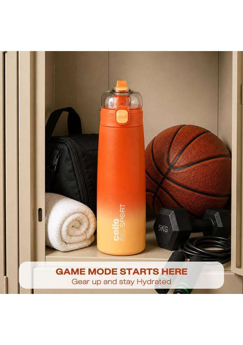 CELLO Nova Hot and Cold Stainless Steel Flask for Office Orange | 1000 ml | 33.8 fl oz | Leak Proof | Insulated - Indya