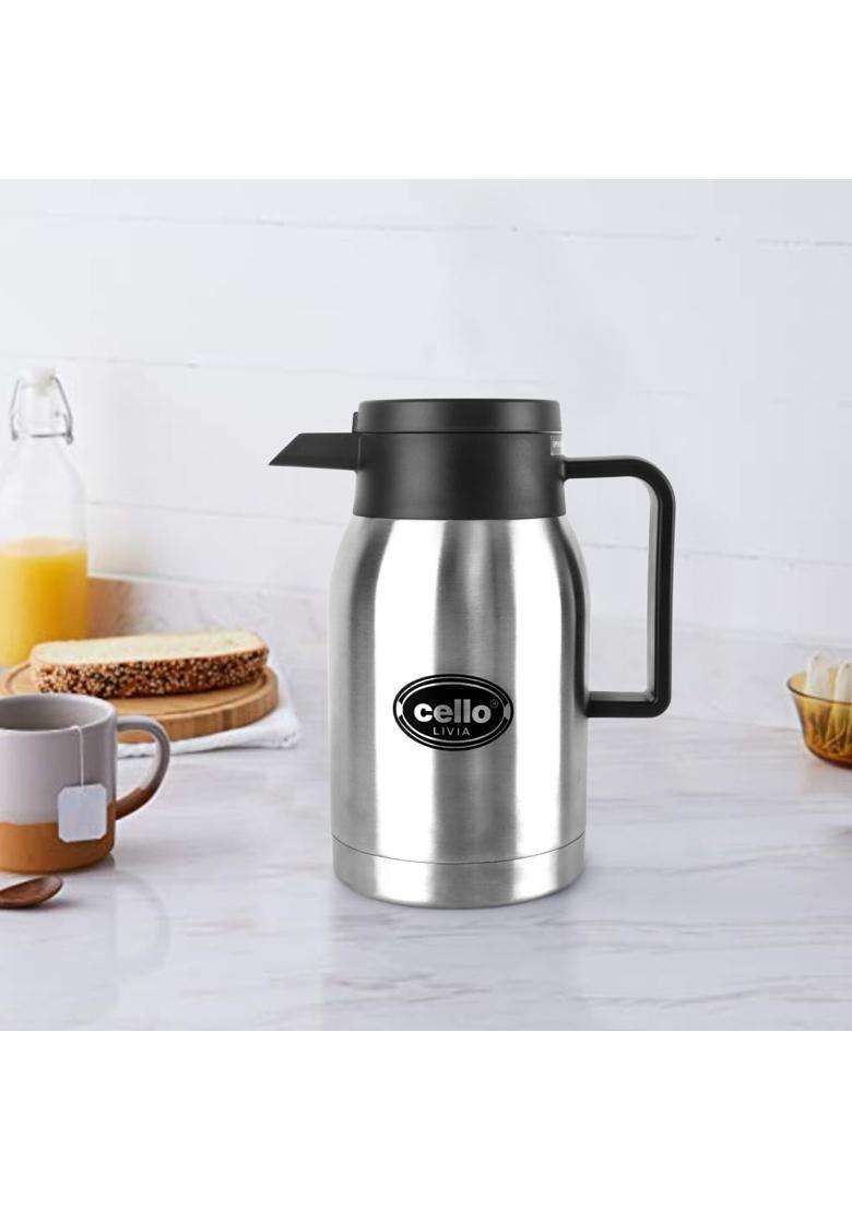 CELLO Livia Stainless Steel Carafe | 500 ml | 16.9 fl oz - Indya