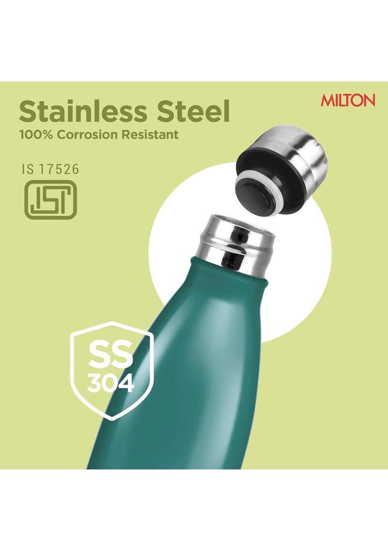 MILTON Duo DLX 350 Thermosteel Water Bottle | 350 ml | 11.8 fl oz | Leak Proof | Insulated - Indya