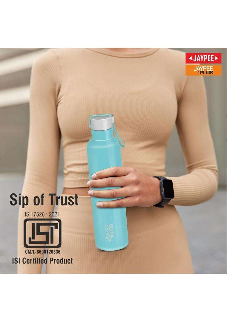 Jaypee Plus Tango ISI Certified Vacuum Insulated Thermosteel Water Bottle 24 Hours Hot | 500 ml | 16.9 fl oz | Leak Proof - Indya