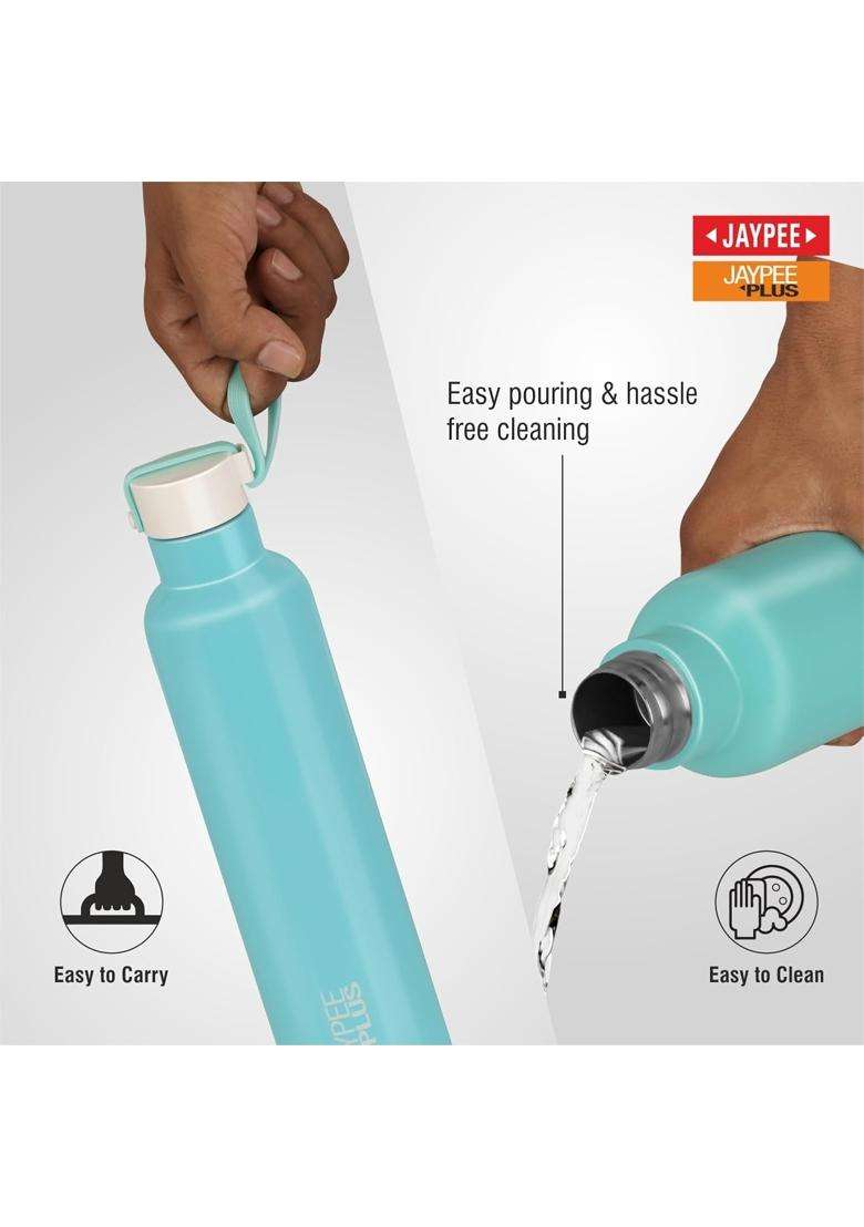 Jaypee Plus Tango ISI Certified Vacuum Insulated Thermosteel Water Bottle 24 Hours Hot | 500 ml | 16.9 fl oz | Leak Proof - Indya