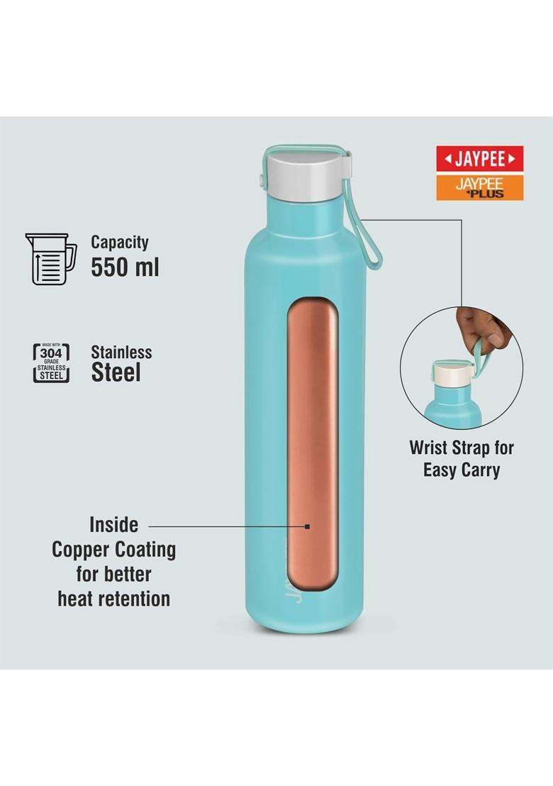 Jaypee Plus Tango ISI Certified Vacuum Insulated Thermosteel Water Bottle 24 Hours Hot | 500 ml | 16.9 fl oz | Leak Proof - Indya