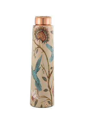 R Ayurveda Copper Copper Bottle with Enamel Print for Better Finish for Gym Yoga Stay Hyderated | 1 L | 1.1 Qt | Leak Proof
