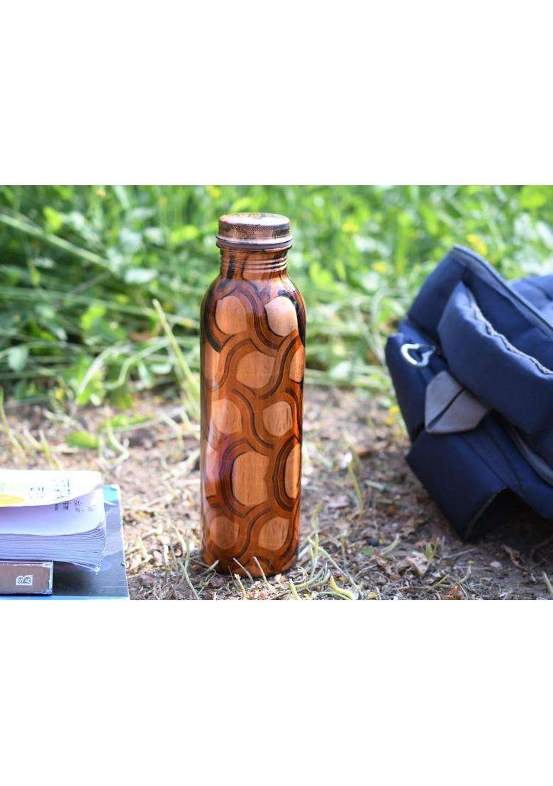 JAIPUR ACE Printed Healthy Copper Bottle | 1000 ml | 33.8 fl oz - Indya