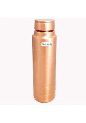 Prisha India Craft Pure Copper Bottle Lacquer Coated New Grip Design Water Bottles | 1000 ml | 33.8 fl oz