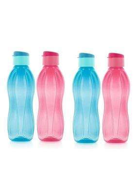Tupperware Fliptop Plastic Water Bottle | 1000 ml | 33.8 fl oz | Pack of 4