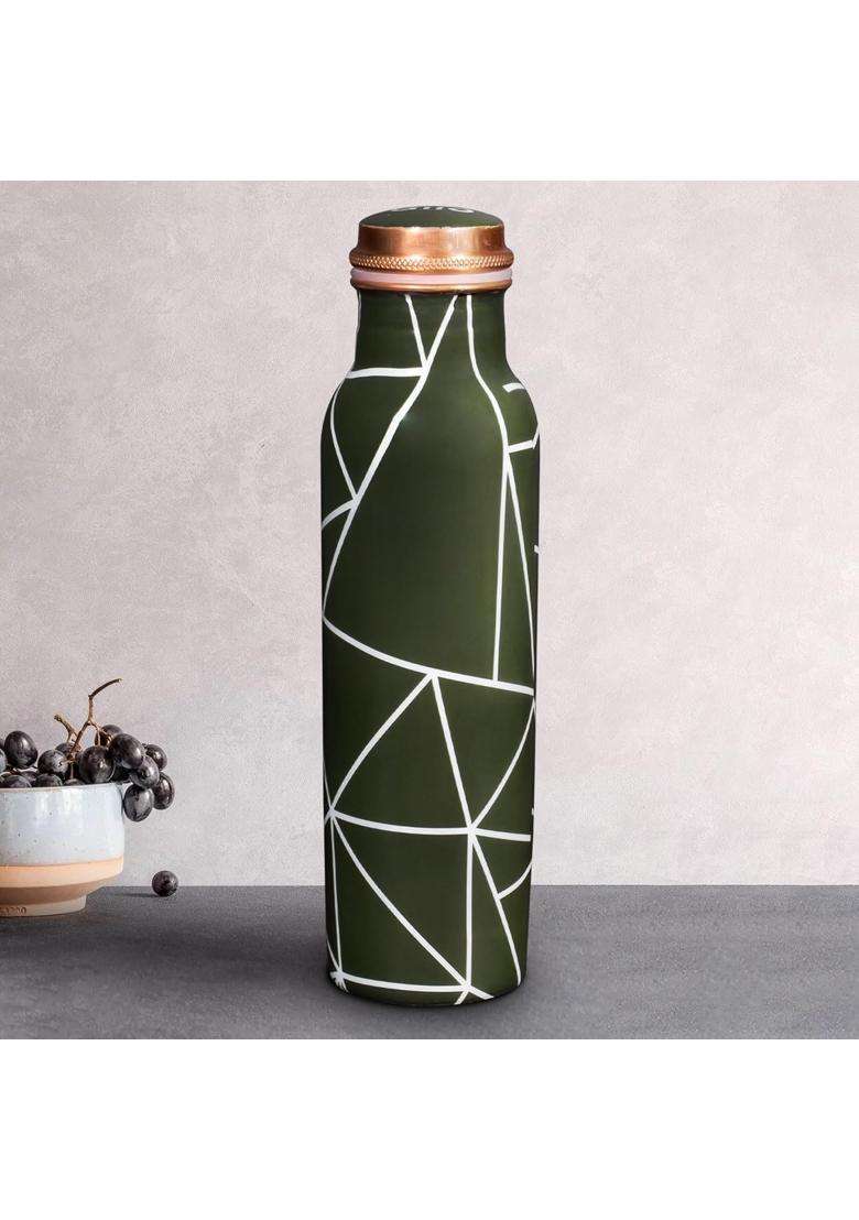 Allo Pure Copper Water Bottle Copper Bottle | 1 L | 1.1 Qt | Leak Proof - Indya