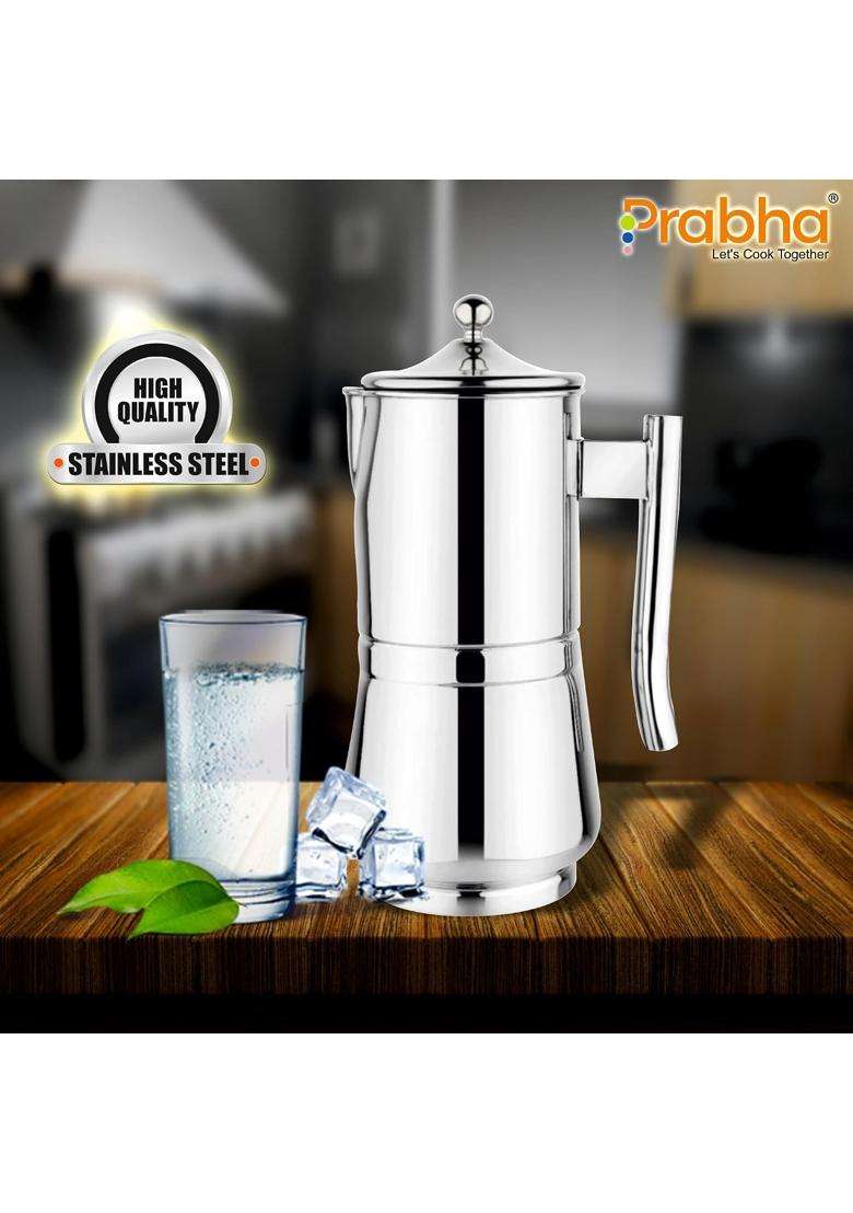 Prabha Stainless Steel Elegante Water Jug | 2 L | 2.1 Qt - Indya