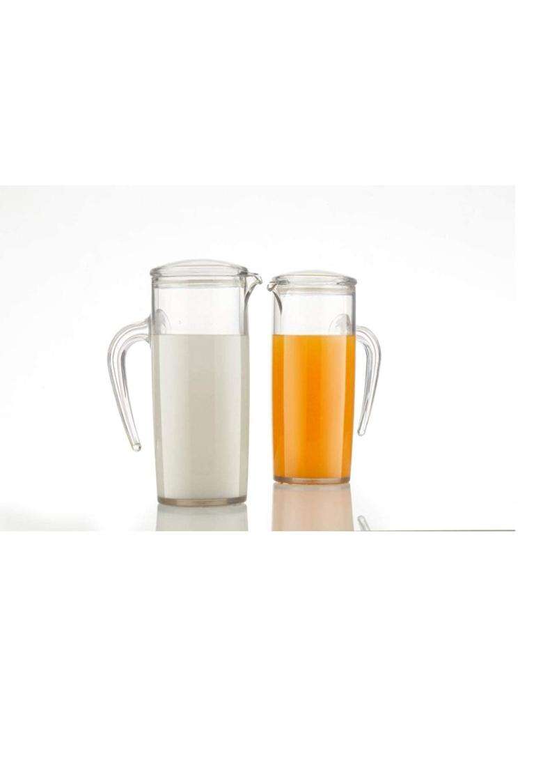 Drumstone Transparent Water Juice Jug-Multipurpose Drinking Beverage Jug with Lid - Indya