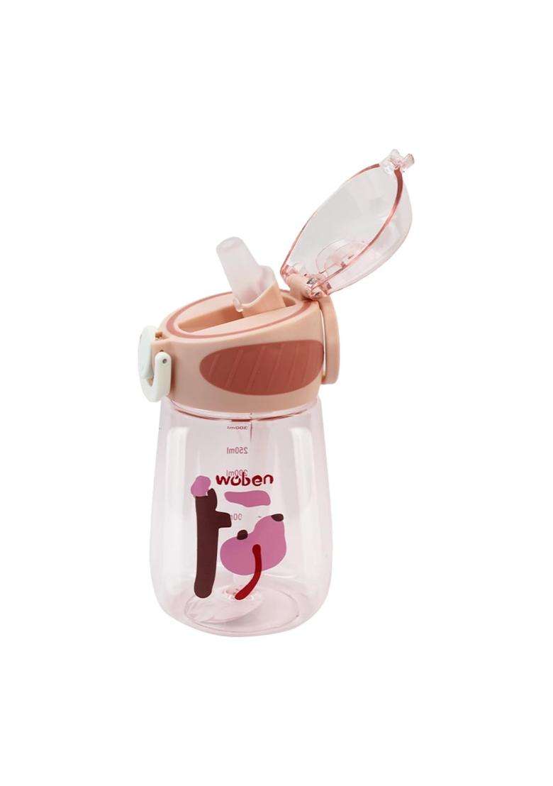 ATTRO Sippy Kids Water Bottle with Fliptop Lid and Straw Kids Bottle ML Mention | 400 ml | 13.5 fl oz | BPA Free | Leak Proof - Indya