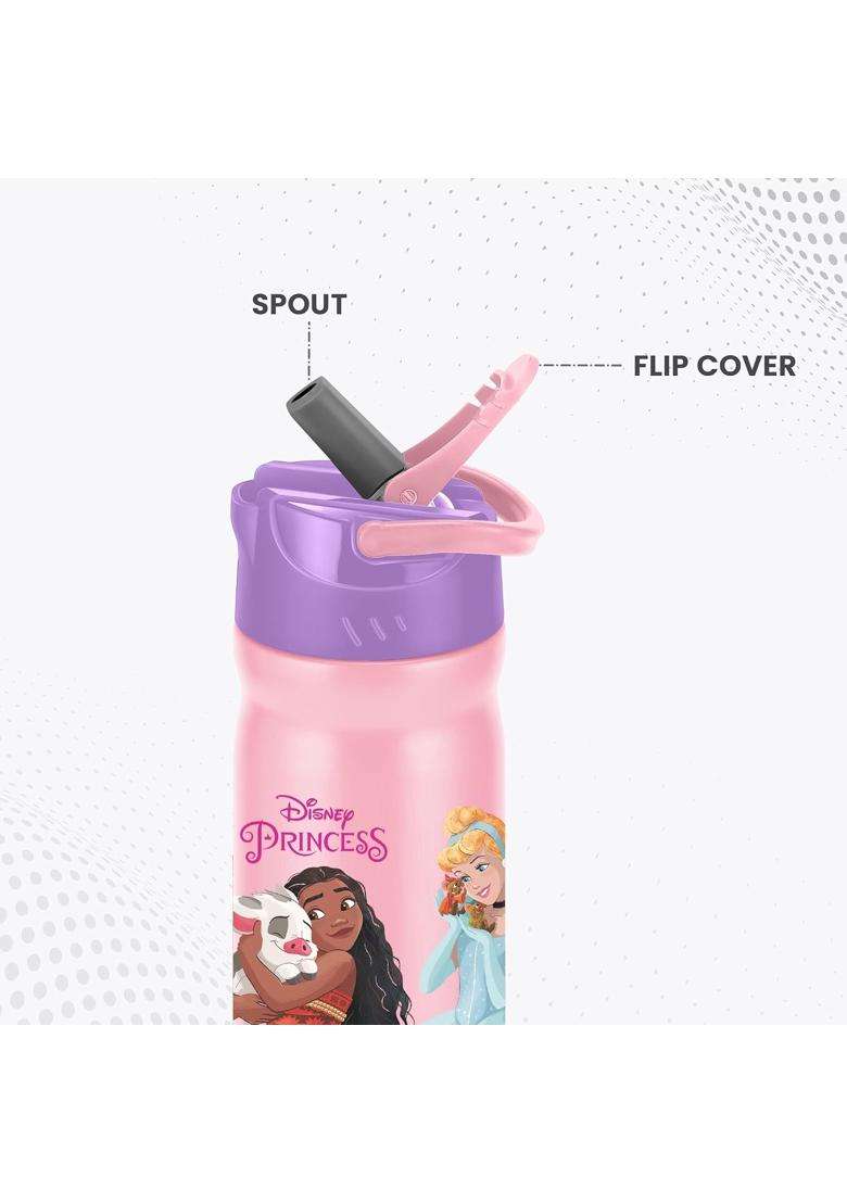 MILTON Disney Max 600 Sipper Stainless Steel Water Bottle I ISI Certified I Leak Proof | 500 ml | 16.9 fl oz - Indya