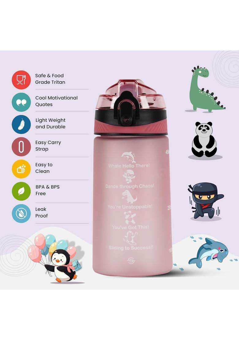 SOLARA Amazi Sipper Water Bottle for School Kids | 500 ml | 16.9 fl oz | BPA Free | Leak Proof - Indya