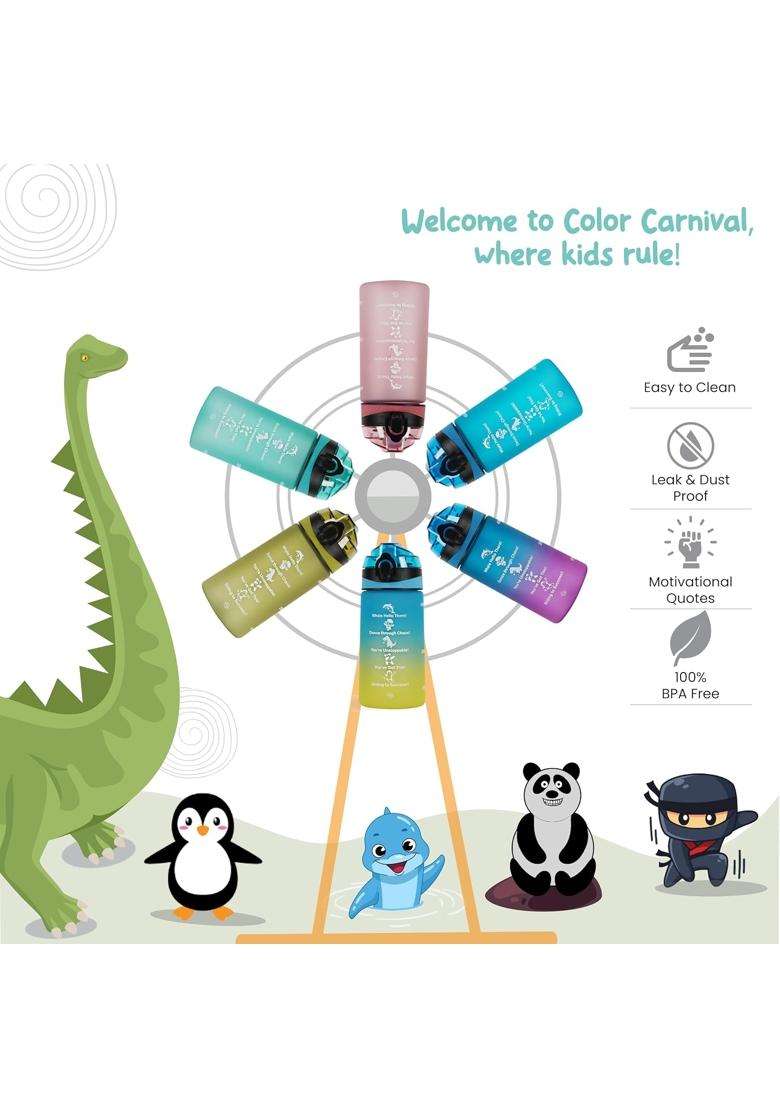 SOLARA Amazi Sipper Water Bottle for School Kids | 500 ml | 16.9 fl oz | BPA Free | Leak Proof - Indya