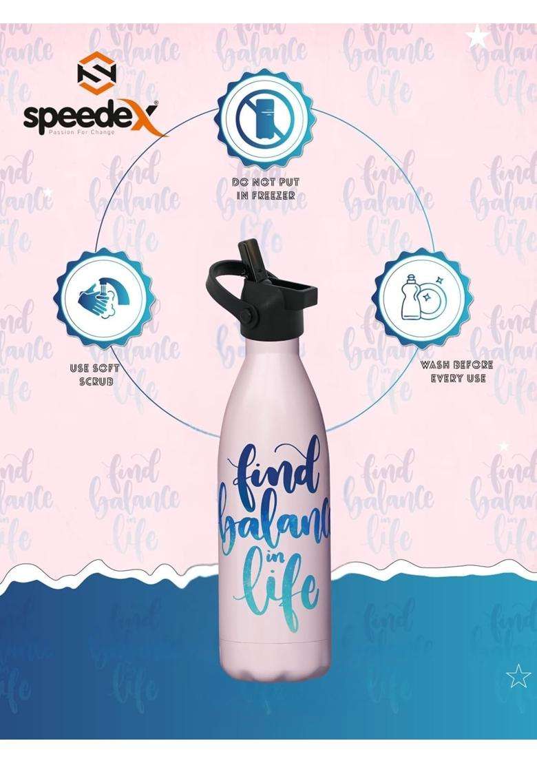 Speedex Milo Kids Stainless Steel Customized Water Bottle | 500 ml | 16.9 fl oz | BPA Free | Leak Proof - Indya