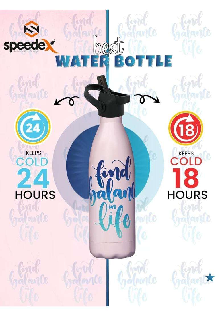 Speedex Milo Kids Stainless Steel Customized Water Bottle | 500 ml | 16.9 fl oz | BPA Free | Leak Proof - Indya