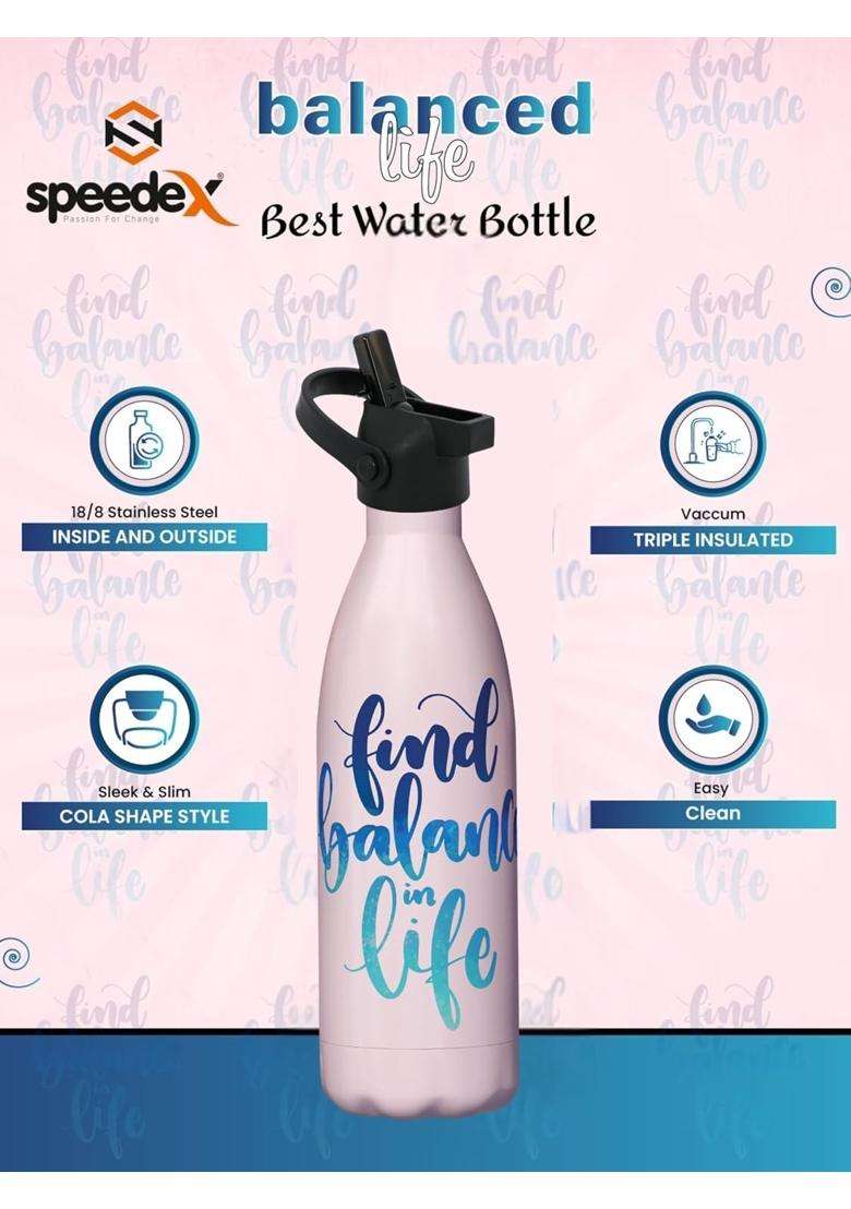 Speedex Milo Kids Stainless Steel Customized Water Bottle | 500 ml | 16.9 fl oz | BPA Free | Leak Proof - Indya