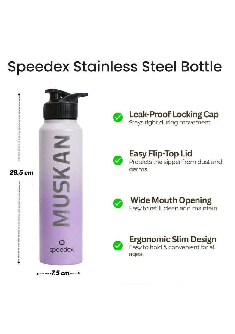 Speedex Customised Stainless Steel Water Bottle with Name | 1 L | 1.1 Qt - Indya
