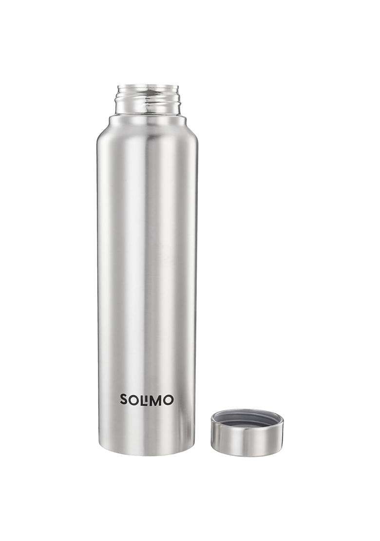 Solimo Amazon Brand Solimo Stainless Steel Water Bottles | 1 L | 1.1 Qt | 6-Piece Set | Food Safe | Rust Resistant - Indya