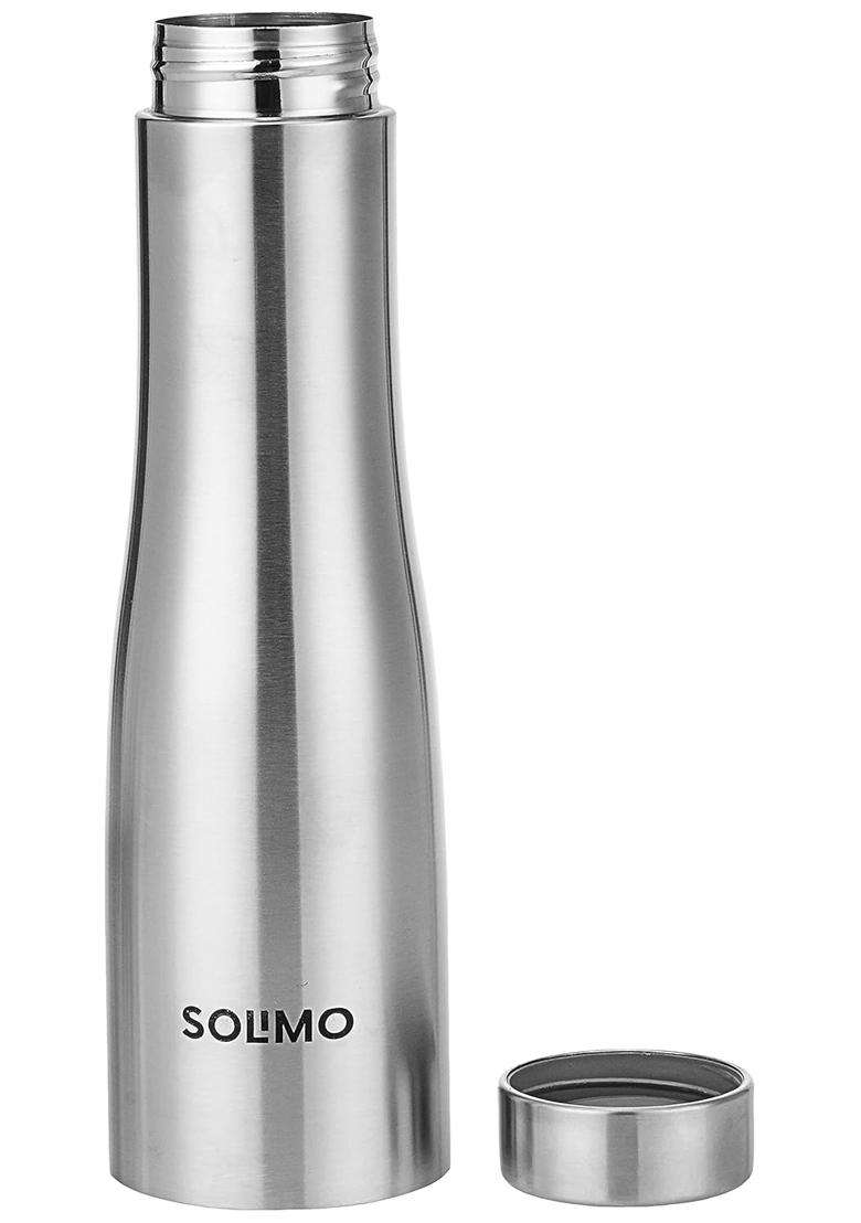 Solimo Amazon Brand Solimo Curved Stainless Steel Water Bottle | 3-Piece Set - Indya