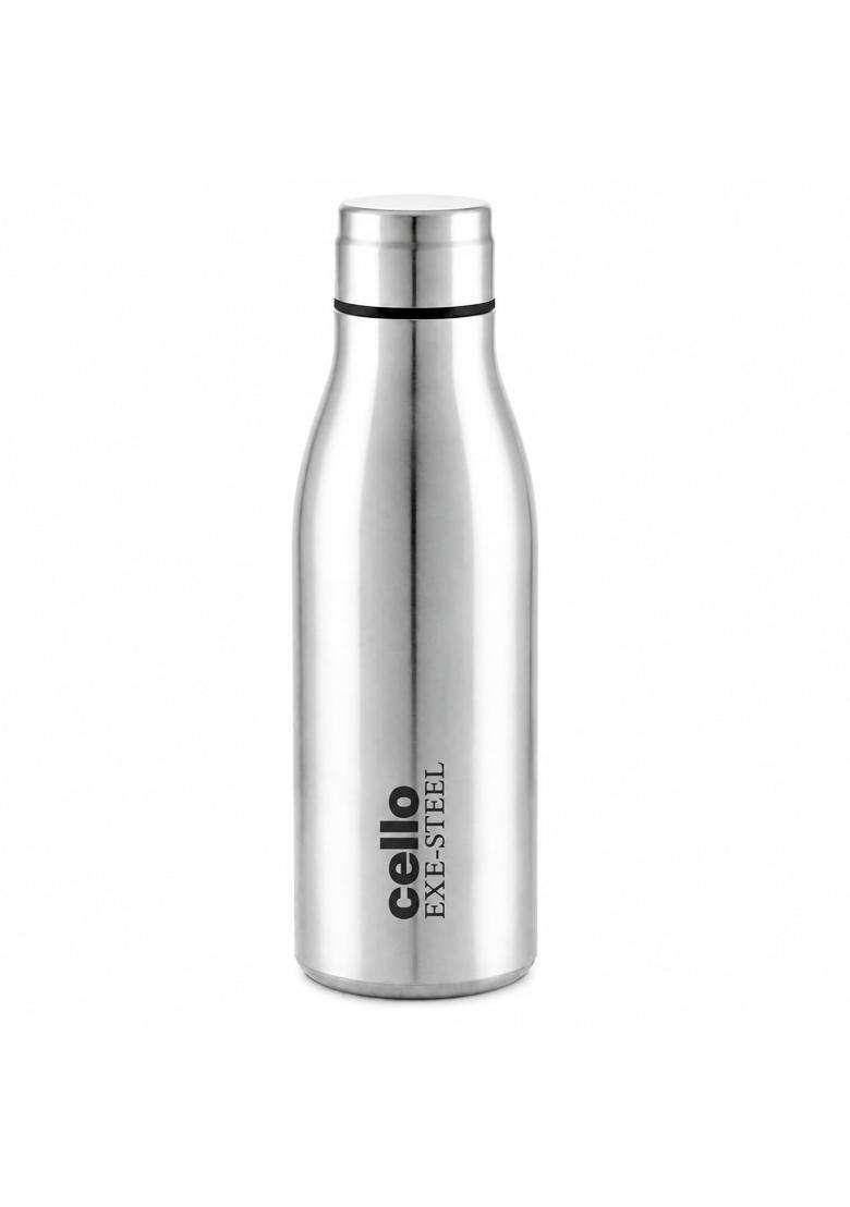 CELLO Frostiva Stainless Steel Water Bottle for Office Silver | 1000 ml | 33.8 fl oz | Leak Proof | Rust Resistant - Indya