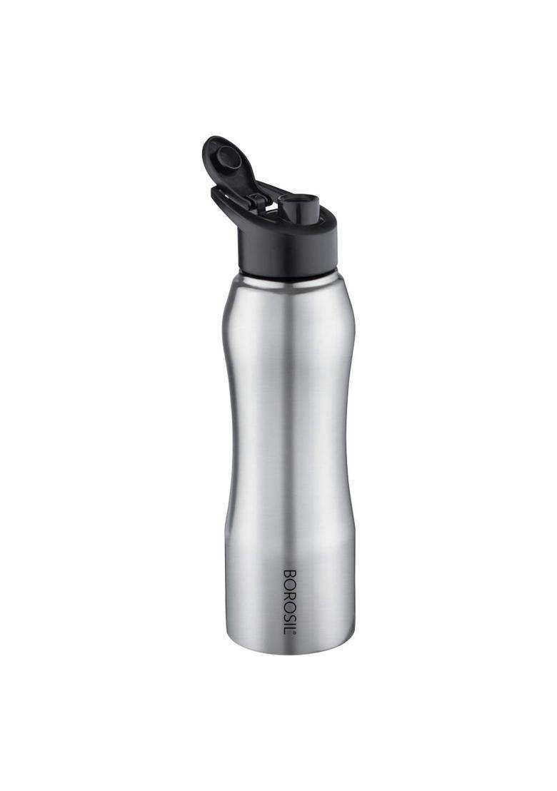 Borosil Hydra Grip N Sip Stainless Steel Water Bottle | 1000 ml | 33.8 fl oz | BPA Free | Leak Proof - Indya